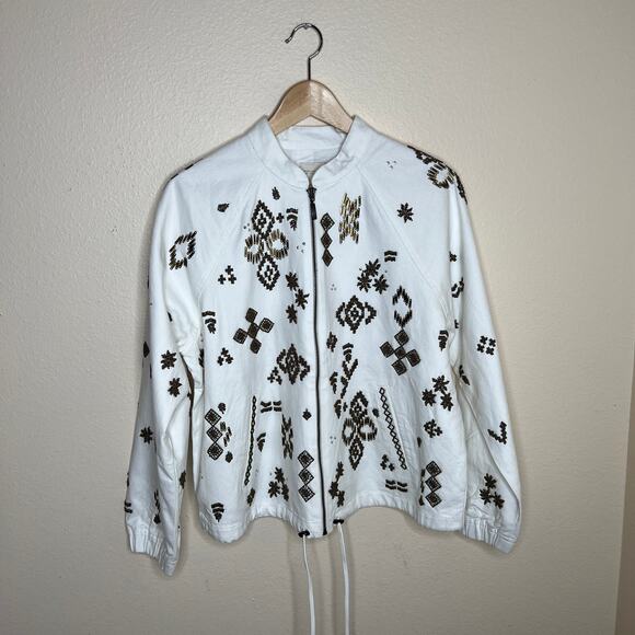 Chicos Jackets & Blazers - Chicos Aztec Embellished Bamber White Jacket 2 NWT